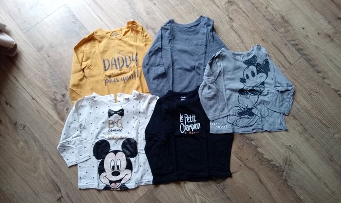 Lot de 5 maillots manches longues bébé garçon 24 mois