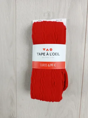 Collants rouge 27-30 Tape à l'œil TAO neufs