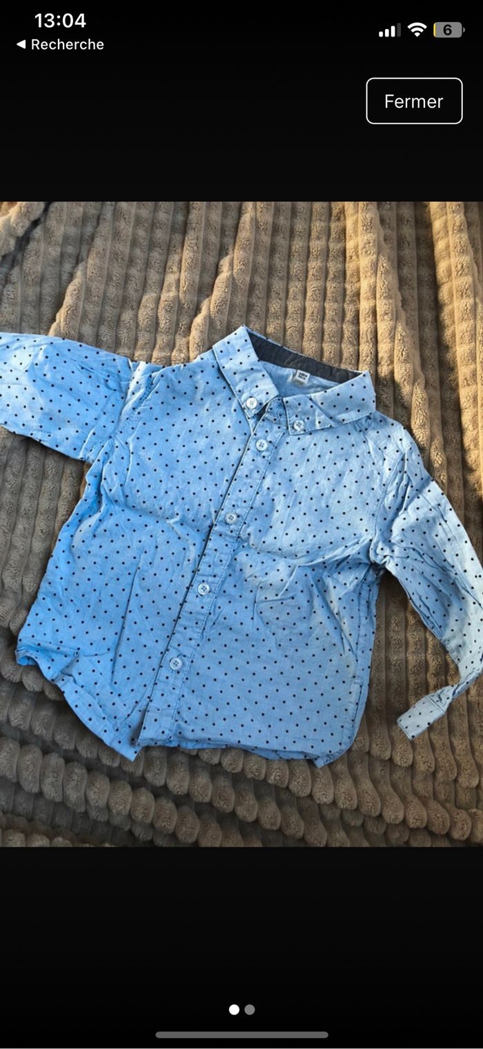 Chemise à pois