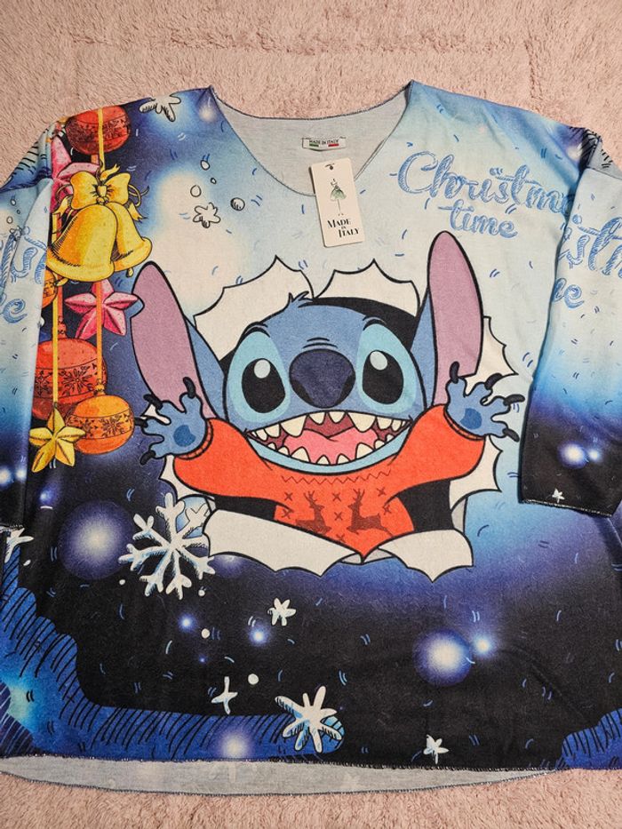 Pull Moche de Noël Disney Stitch - N°3