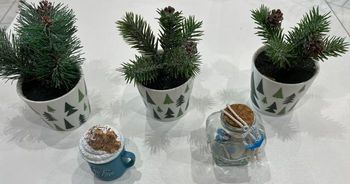 Lot de 3 pots de Noël