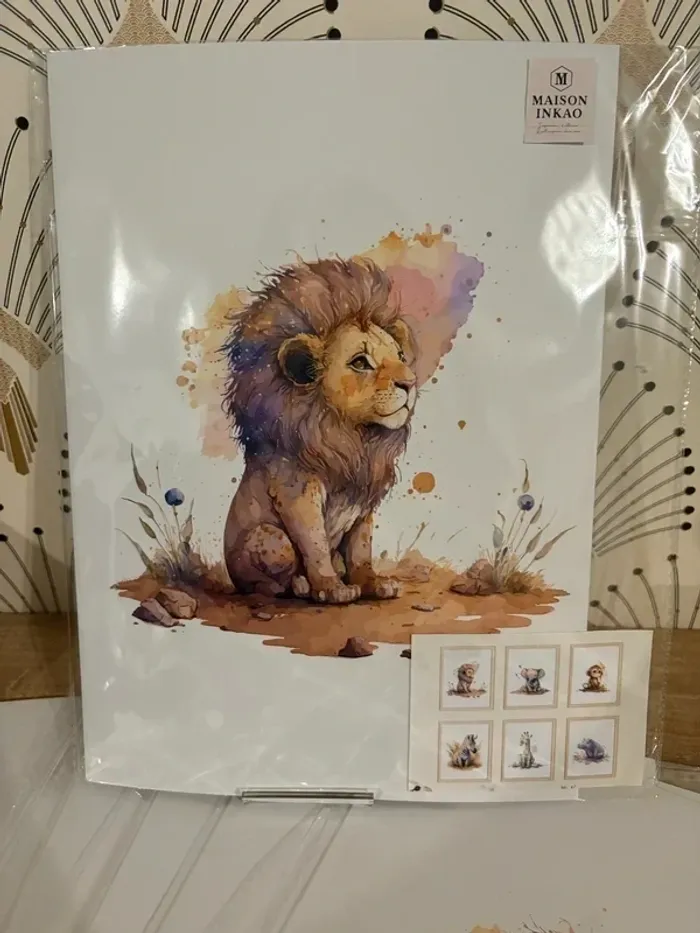 Affiches “Safari Doux” pour chambre enfant