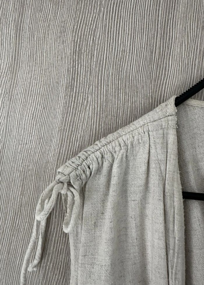 Combinaison short en lin sans manches beige taille S 34 36 Kiabi - photo numéro 3