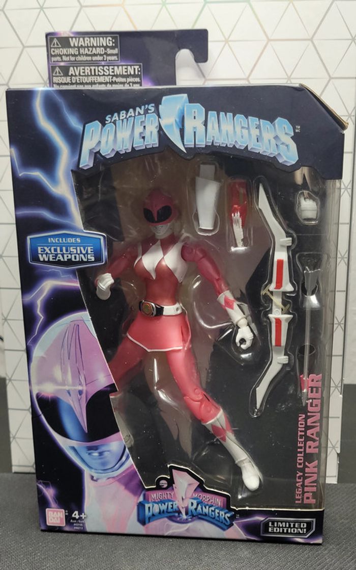 Figurine Power Rangers Mighty Morphin' Legacy Collection Pink Ranger Bandai - photo numéro 6