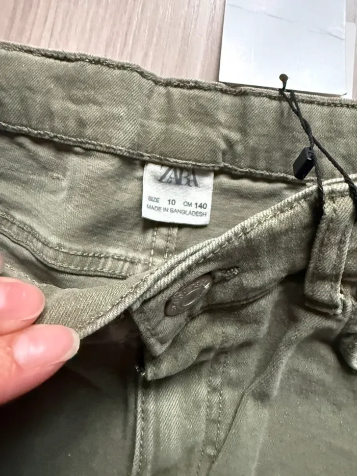 Zara neuf jean slim fit kaki 10 ans garçon fille mixte - photo numéro 4