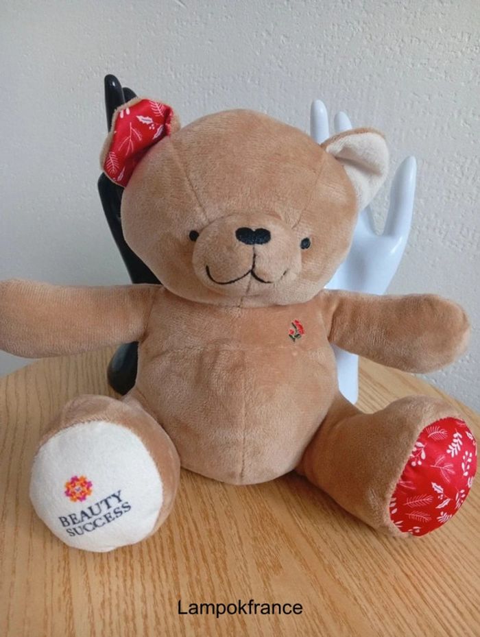 Peluche ours marron beauty 30cm super état casi neuf
