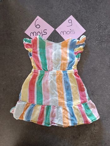 Robe été multicolore 6/9 mois