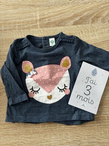 Tee shirt bleu renard TEX t.3m