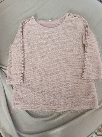 pull rose manche 3/4