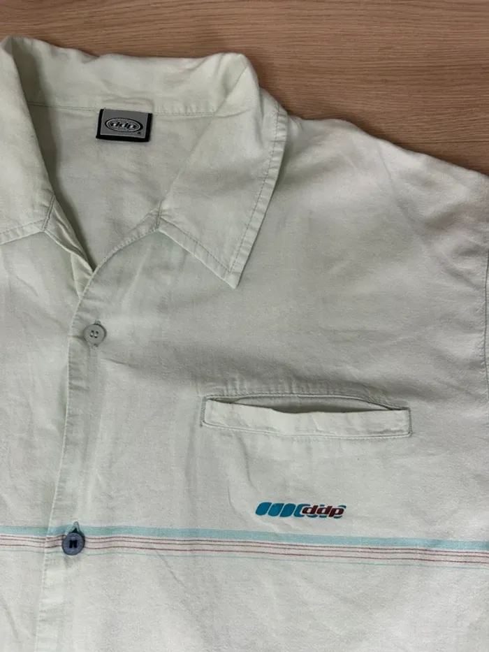 Chemise Vintage DDP Y2K menthe claire/beige taille XL tendance - photo numéro 7