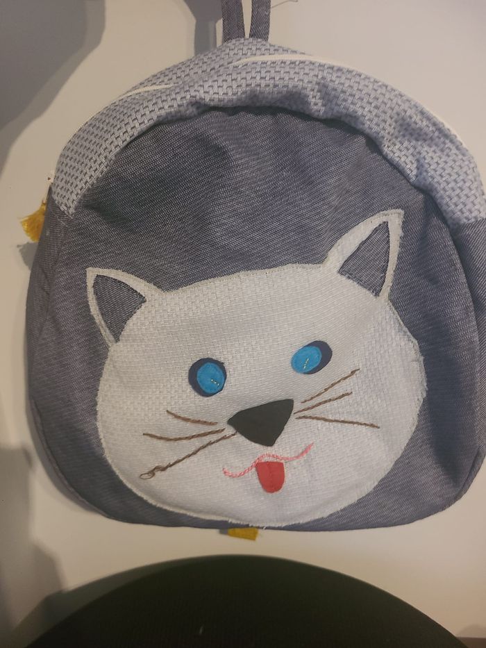 sac à dos tissu chat