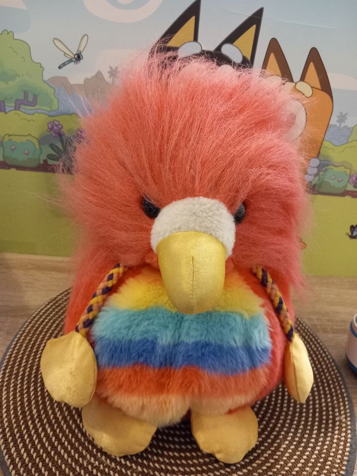 Peluche oiseau multicouleurs Ajena vintage 34cm - photo numéro 3