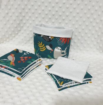 Paniere et ses lingettes lavables