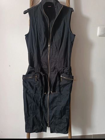 Longue robe saharienne noire