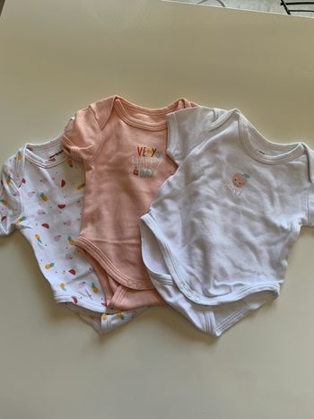 Lot de 3 bodies Vertbaudet 3 mois