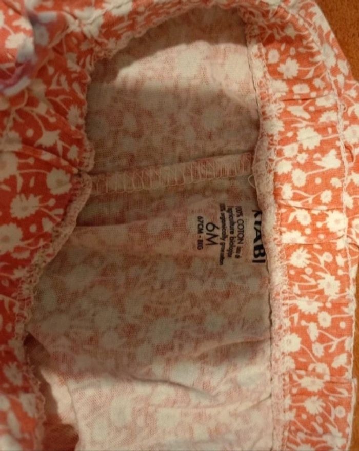 Short Bébé Fille 6 Mois - Rose à Fleurs Blanches (Kiabi) - photo numéro 3