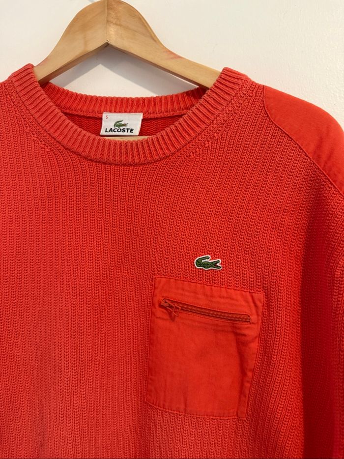 Pull homme orange vintage  Lacoste L - photo numéro 2