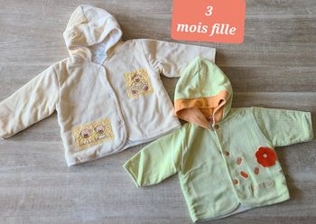 Lot gilets vestes 3 mois fille 