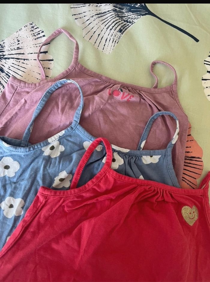 Lot de débardeurs filles taille 4 ans vertbaudet - photo numéro 2