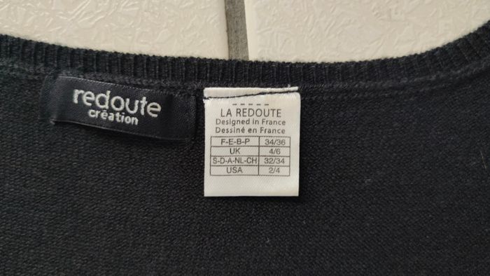 robe pull noire manche dentelle taille 36 La Redoute - photo numéro 4