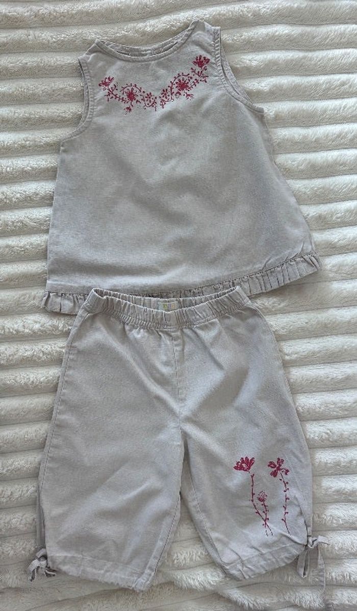 Ensemble en lin 3 ans