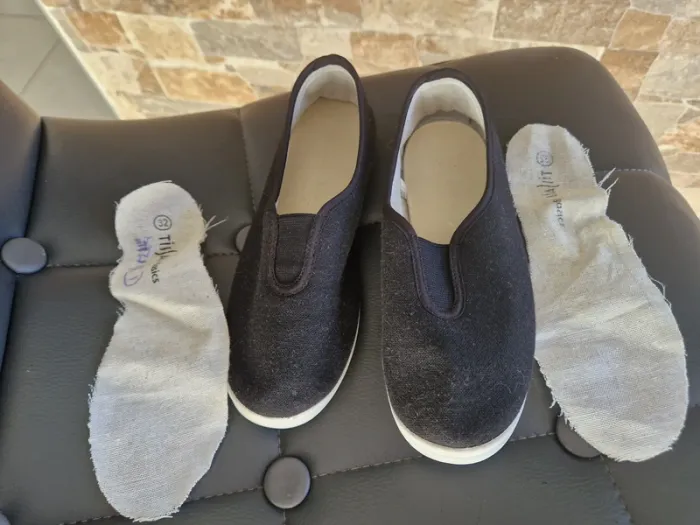 1 paire chausson noir gym ecole taille 32