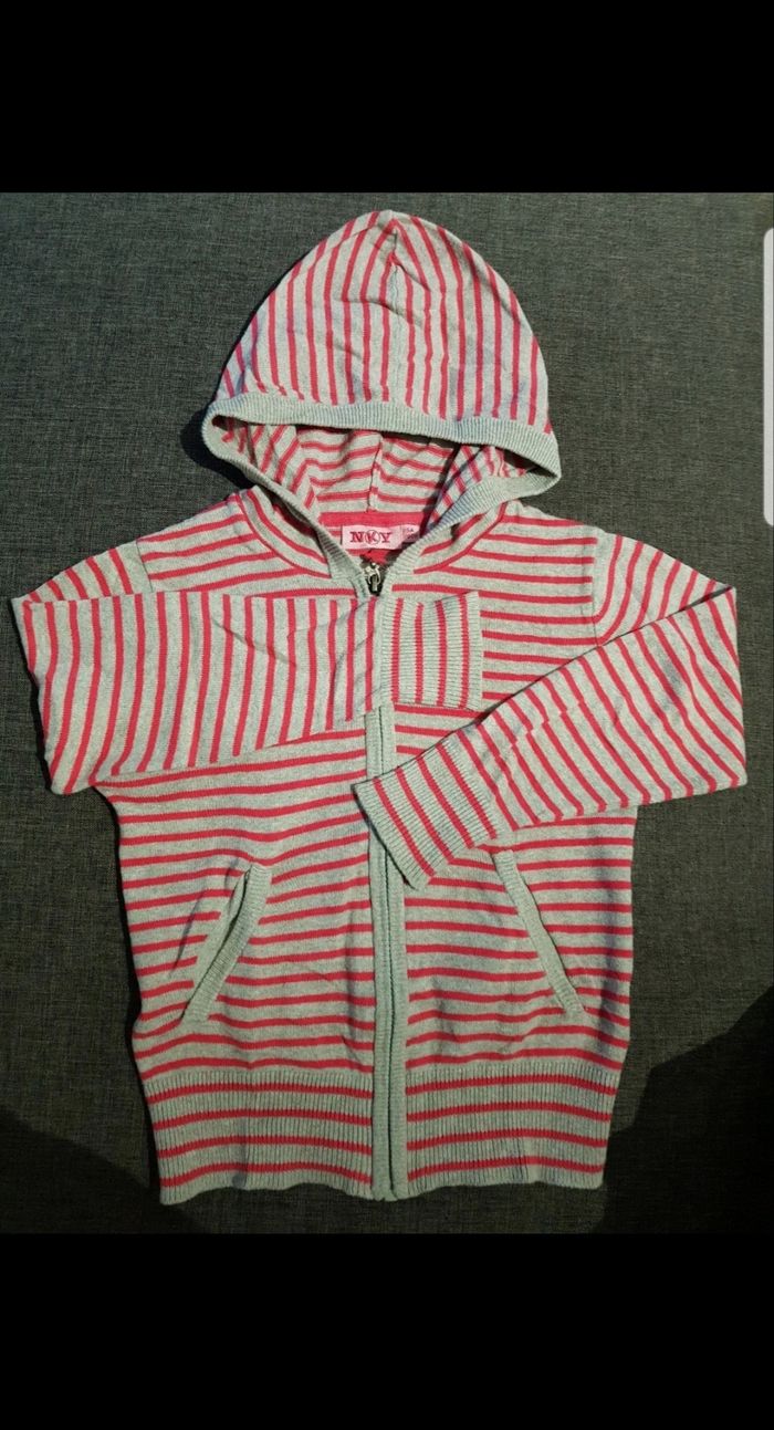 Gilet à capuche zippé enfant fille 5 ans