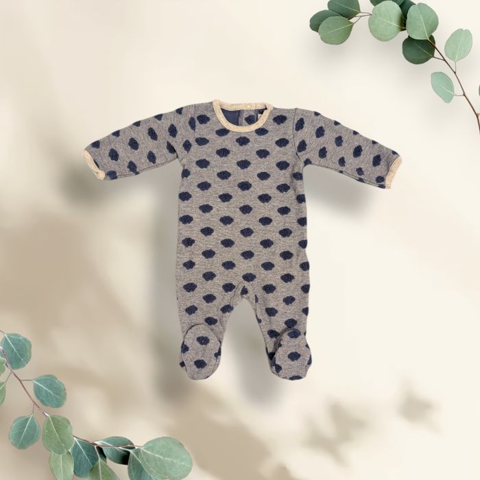Pyjama Absorba gris à nuages bleus – 3 mois- très bon état