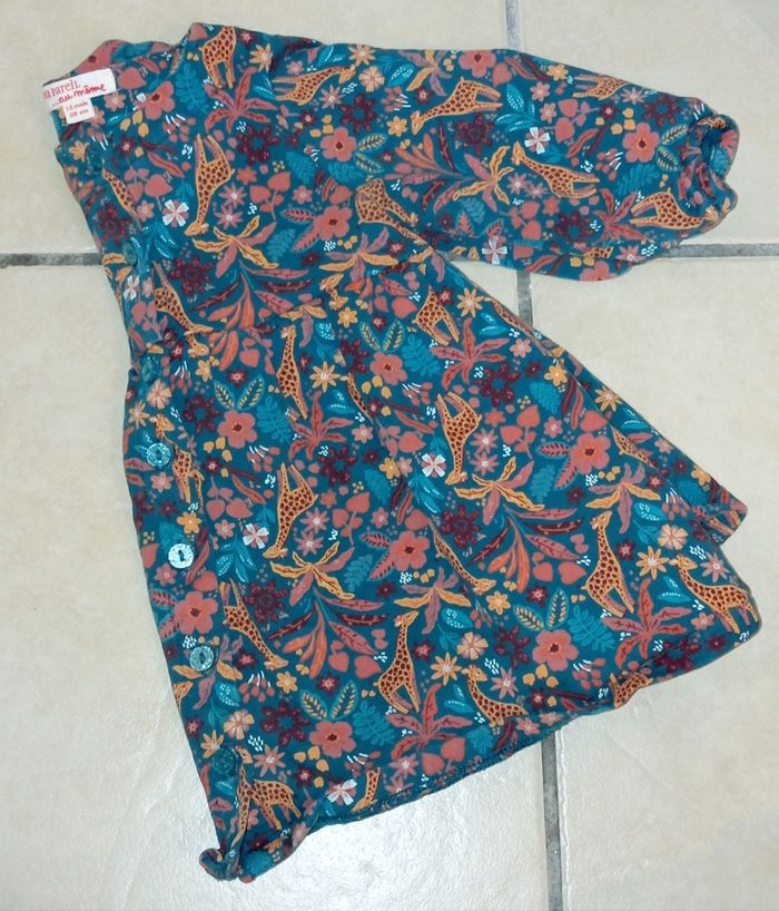Robe manches longues fleurie | DPAM | 18 MOIS