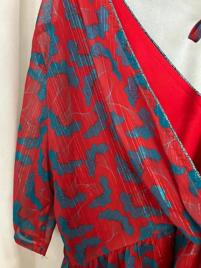 Blouse rouge et bleu - photo numéro 3