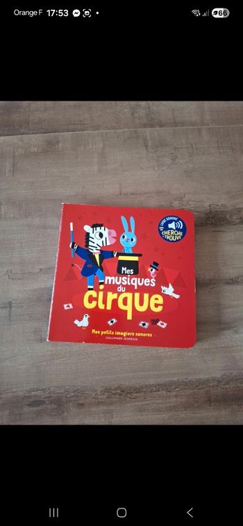 Livre sonore Mes musiques du cirque