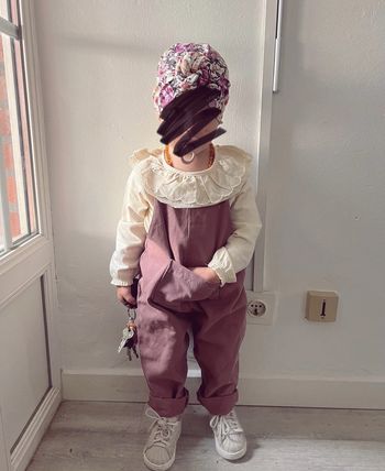Ensemble Kiabi salopette et tee-shirts avec col broderie 18 mois
