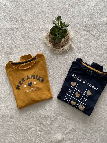 Lot de 2 t-shirts ml 8 ans