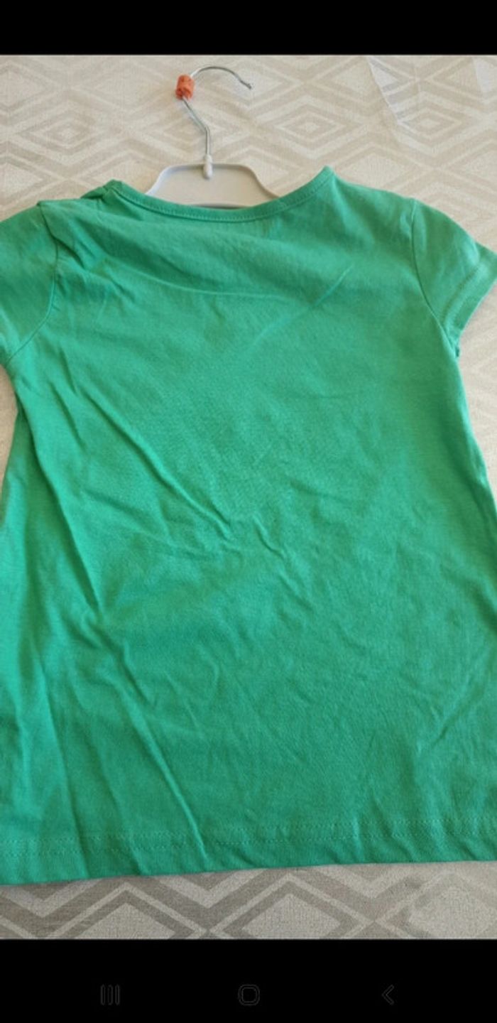 T-shirt vert 4-5 ans fille neuf - photo numéro 2