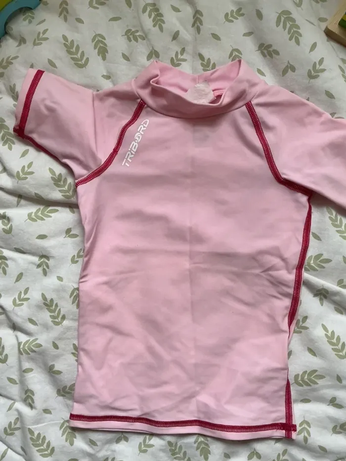 teeshirt anti UV rose tribord decathlon 4 ans - photo numéro 3
