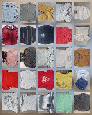 Lot de + de 60 vêtements bébés garçon du 9 mois au 6 ans