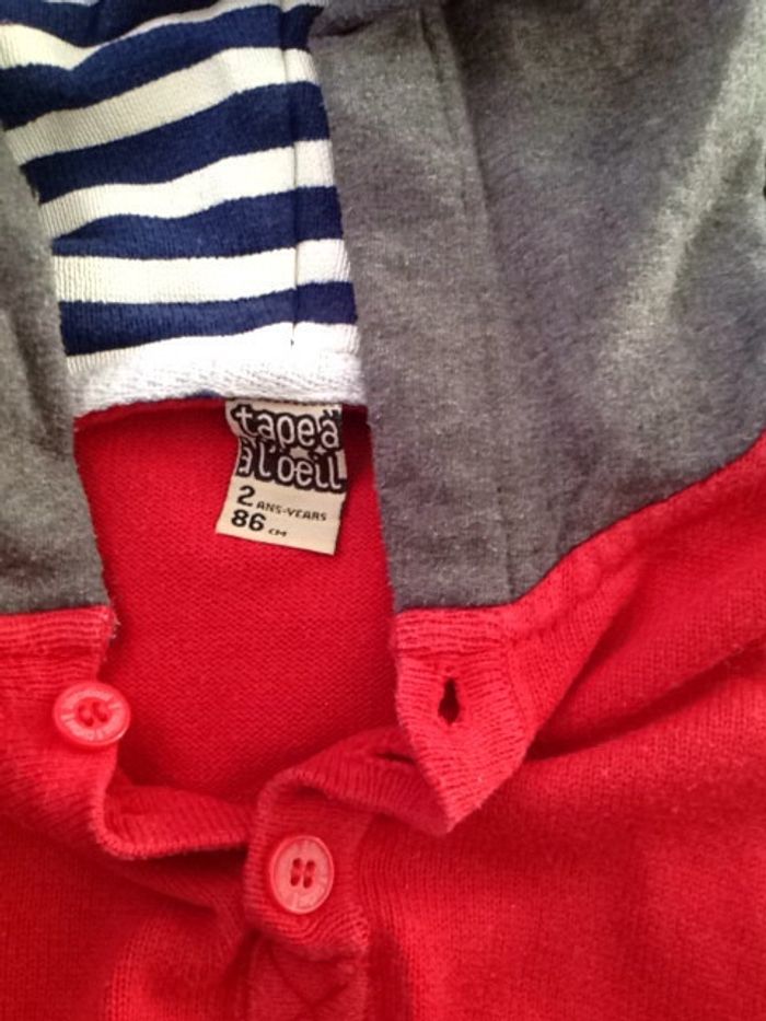 Pull Tape à l'œil rouge - 2 ans - photo numéro 2