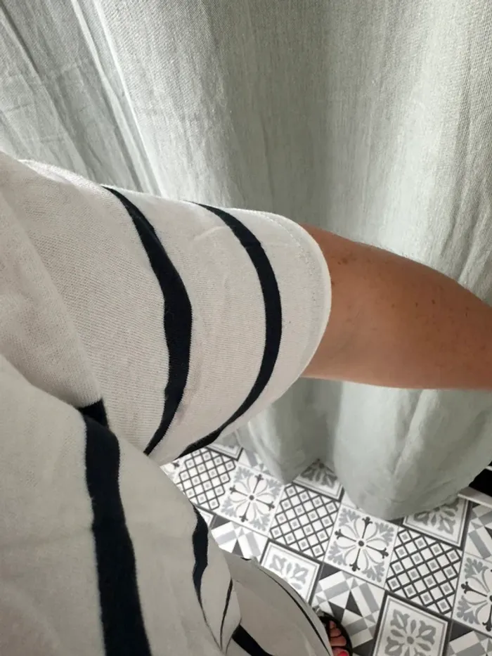 Robe teeshirt marinière - photo numéro 3