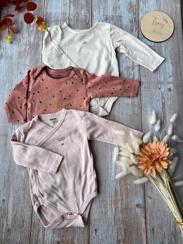 Lot de 3 bodies ML 3 mois