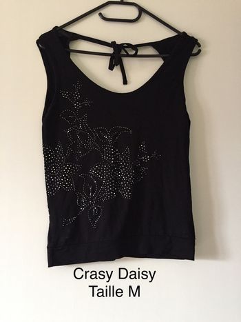 Top Crasy Daisy noir Taille M