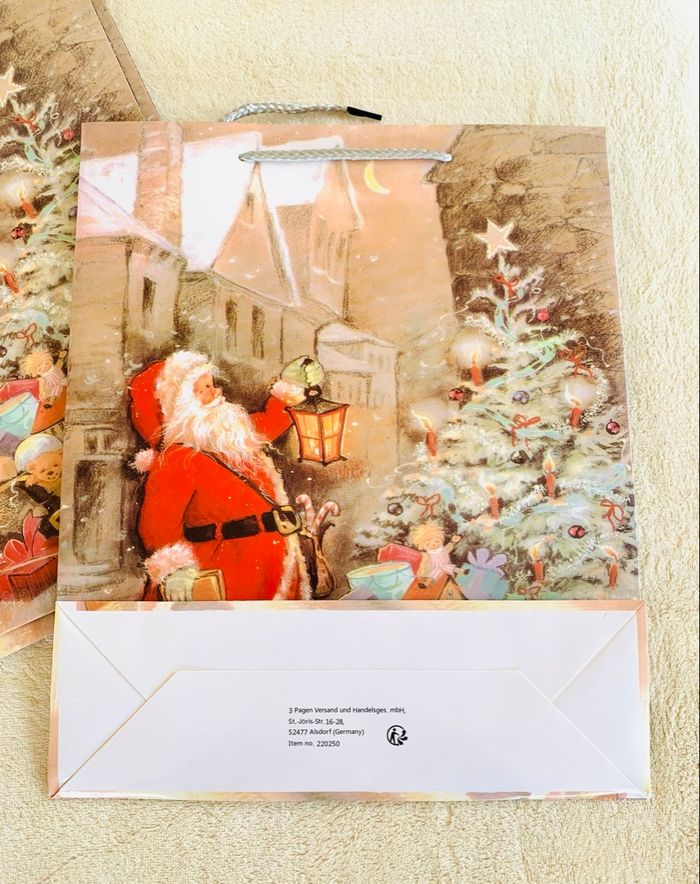 Lot de 3 grandes pochettes Père Noël Vitrine Magique - photo numéro 4