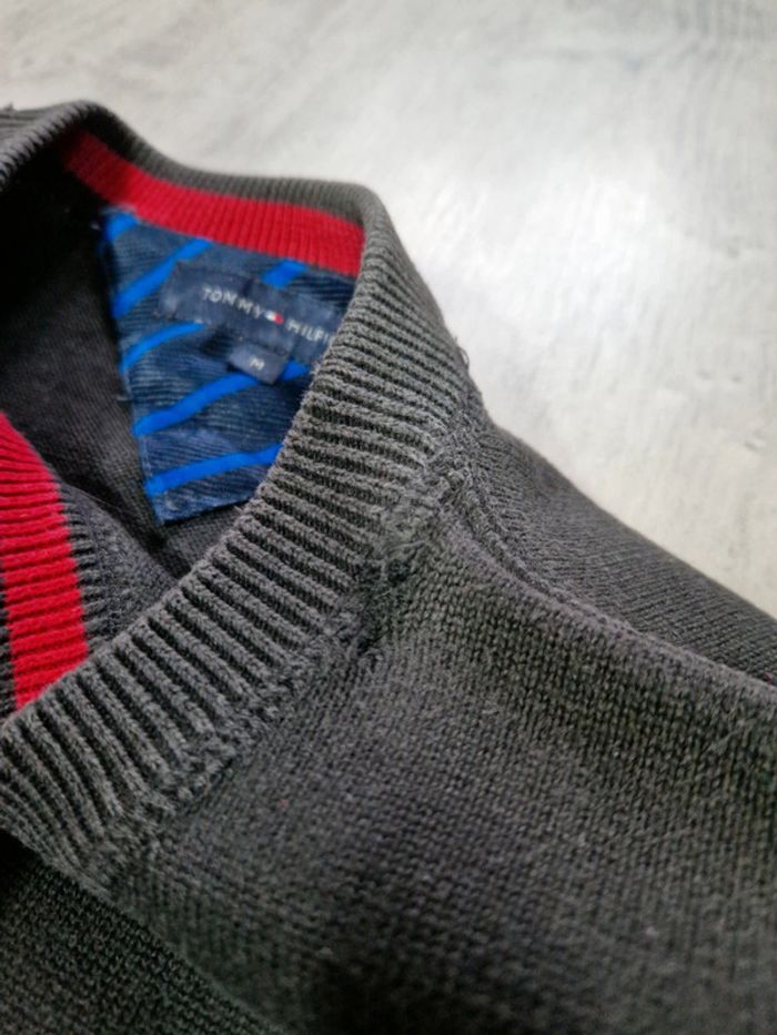 Pull Crewneck Tommy Hilfiger Noir Logo Brodé Taille M Homme - photo numéro 9