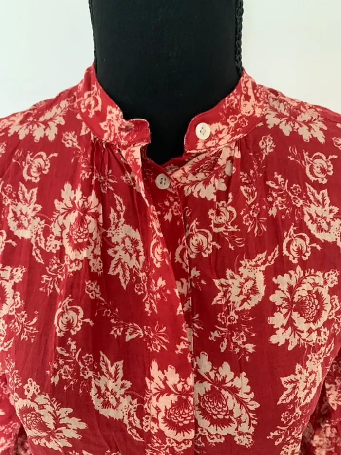 Chemisier rouge Café Coton taille S - photo numéro 2