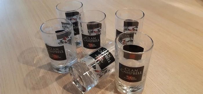 6 Verres À Whisky Baby CLAN CAMPBELL