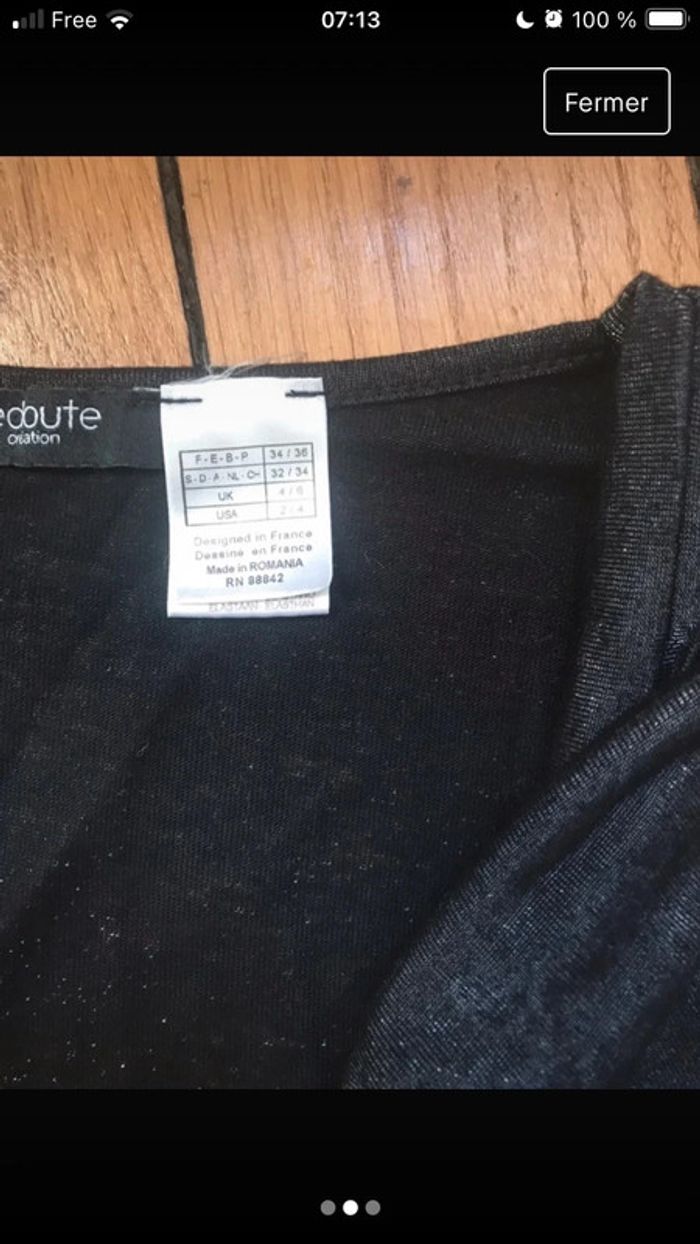 Robe pailletée t.34/36 - photo numéro 2