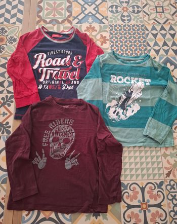 Lot 3 tee-shirts manches longues 6 ans