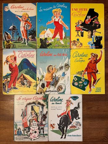 Lot de 8 Grands Albums Hachette Années 60 anciens vintage Caroline Pierre Probst