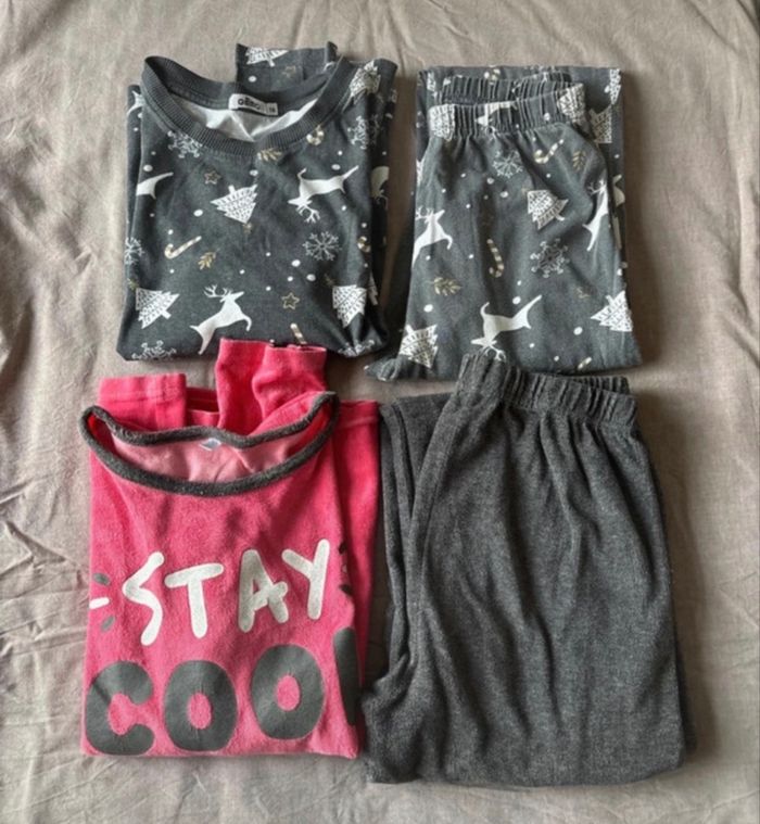 Lot 2 pyjamas hiver fille 10 ans - photo numéro 3