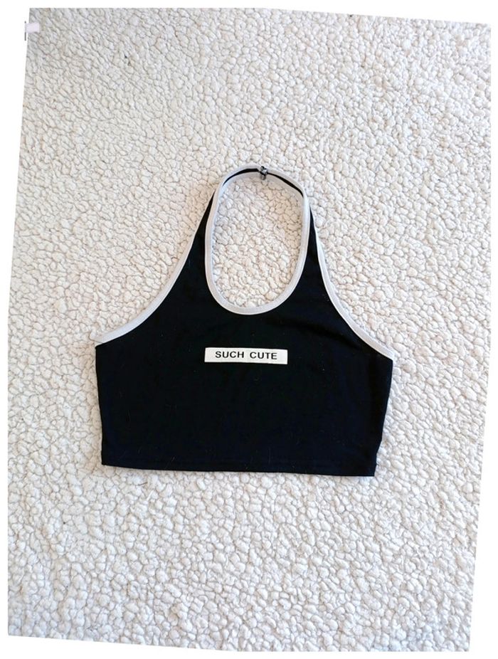 Crop top noir “Such Cute”