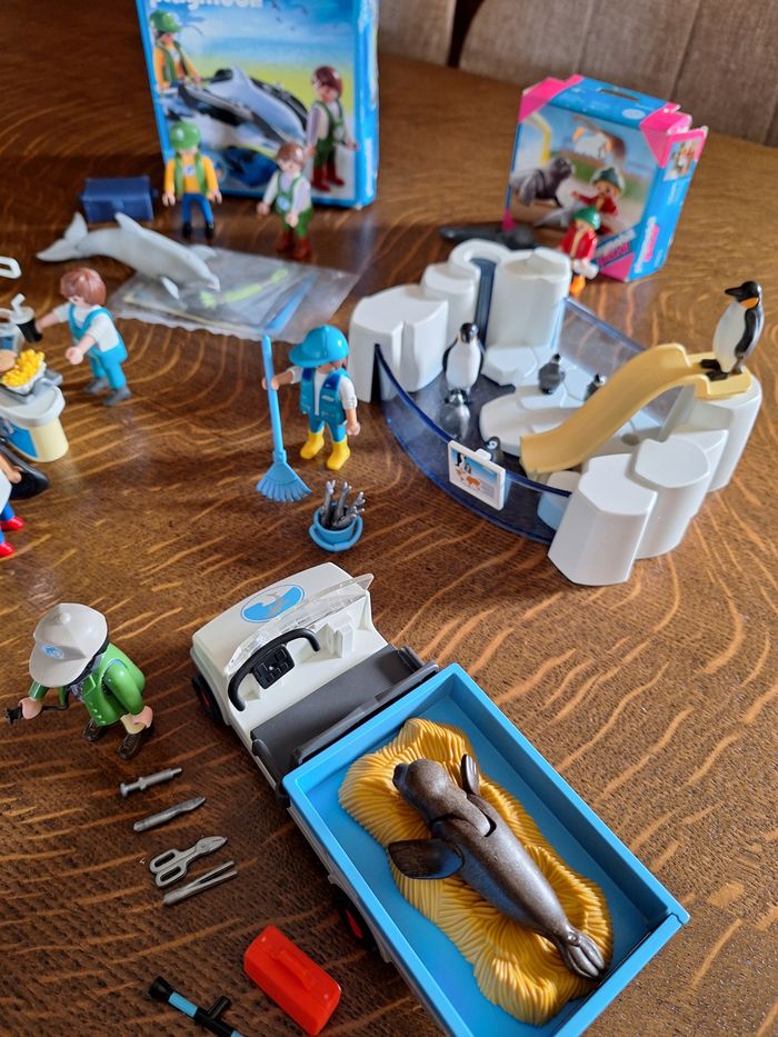 Playmobil lot zoo aquarium dauphin manchots phoque - photo numéro 8